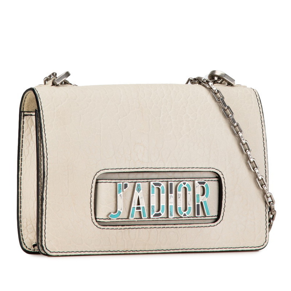 Dior Chain Bag Shoulder Ivory White J'A